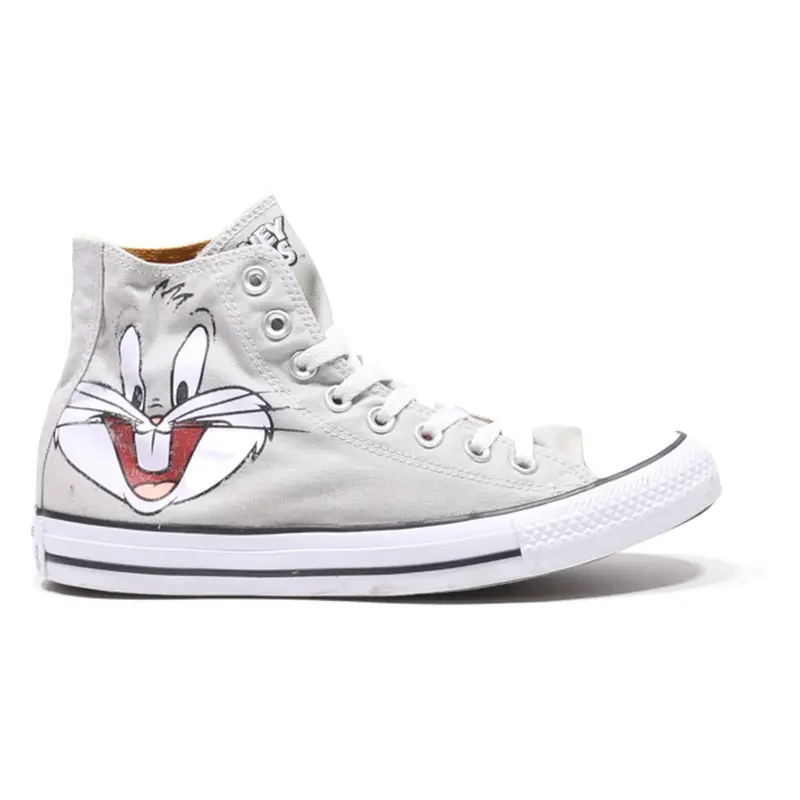 CONVERSE Chuck Taylor All Star Looney Tunes High Top Trainers Grey Canvas Womens UK 7