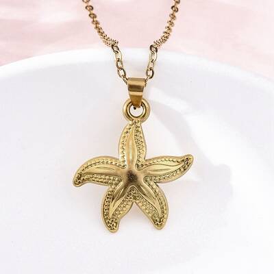 Starfish 304 Stainless Steel Pendant Necklaces