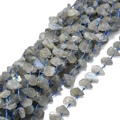 Raw Rough Natural Labradorite Beads Strands