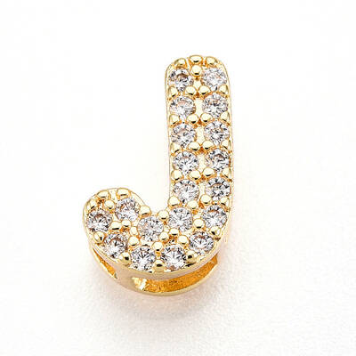 Brass Micro Pave Cubic Zirconia Charms