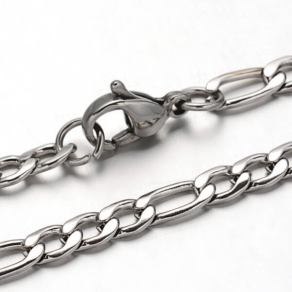 Non-Tarnish 304 Stainless Steel Figaro Chain Necklaces