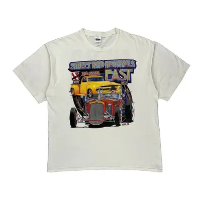 Street Rod Nationals Gildan Graphic T-Shirt - XL White Cotton