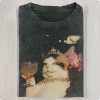 Comfort Color Pepper Retro Elengant Cat Funny Vintage Graphic Tee Cat T-Shirt, Animal Shirt, Unisex Meme Cringe Funny Dumb Sh...