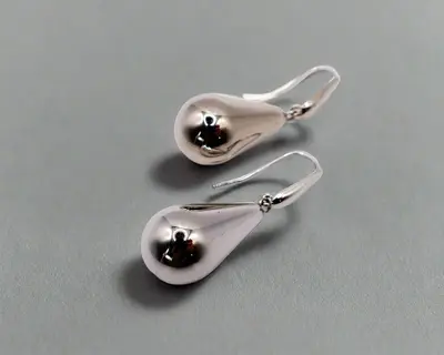 Sterling Silver Raindrop Elegance Earrings