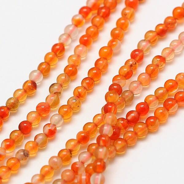 Natural Carnelian Bead Strands