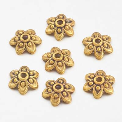 Tibetan Antique Golden Metal Caps