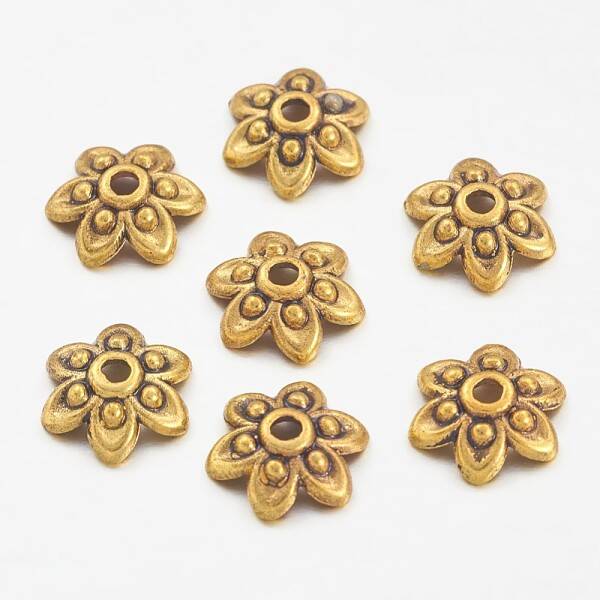 Tibetan Antique Golden Metal Caps