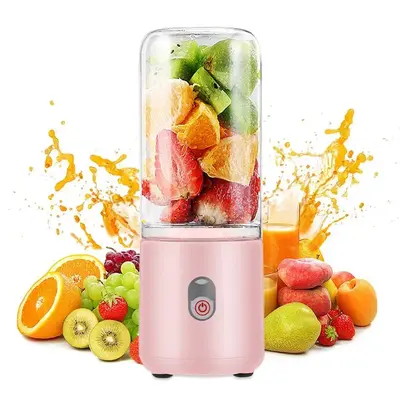 500ML Portable Electric Juicer, Multifunctional Wireless Electric Fruit & Vegetable Juicer with 6-blade, Household Kitchen Bl...