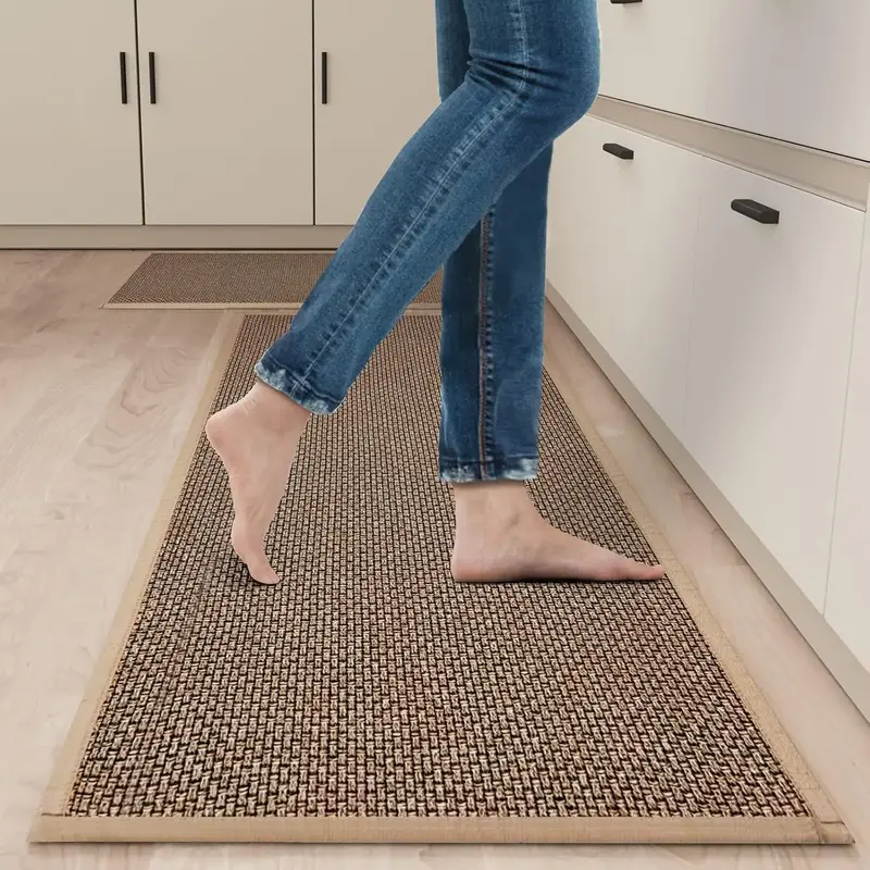 Kitchen Mat Set of 2 PCS, Cushioned Non Slip Rugs for Kitchen Floor, Absorbent Runner Comfort Standing Mats Washable for Kitc...