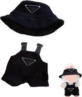 Clothes for Labub(NO Doll), Hat & Overalls Set for Labub Accessories Suit, Prada Men's Suit，Cute Clothes for Labubu Dress u...