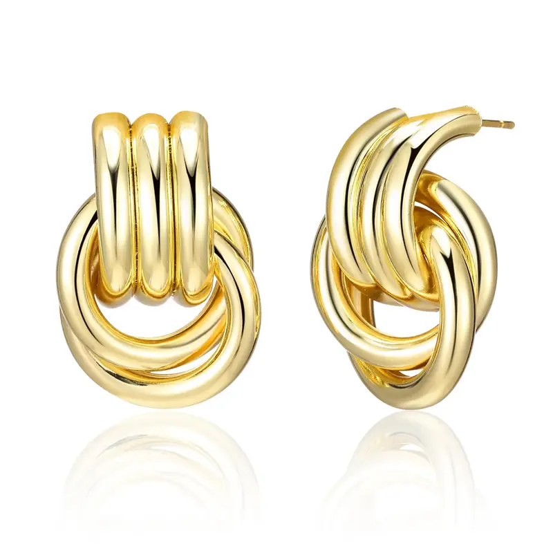 Mytys Chunky Dangle Trendy Vintage Statement Earrings Dupes Jewelry for Women Gifts for Her Outdoorfun Thick Studs