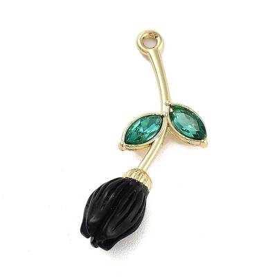 Alloy Resin Flower Pendants
