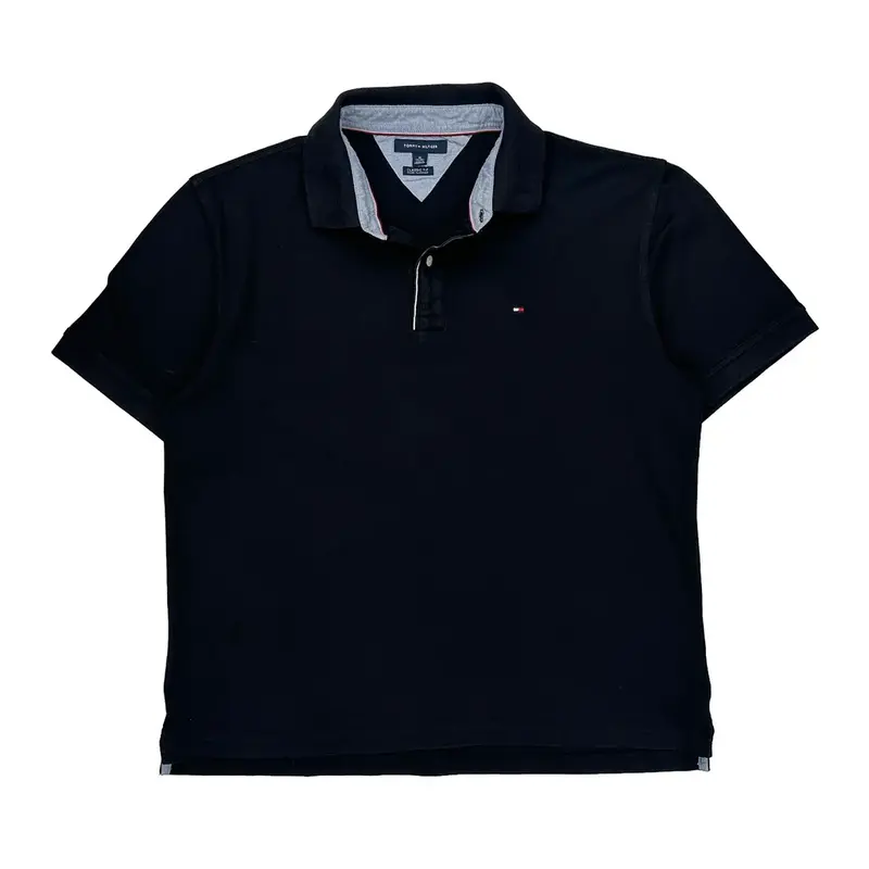 Tommy Hilfiger Polo Shirt - XL Black Cotton