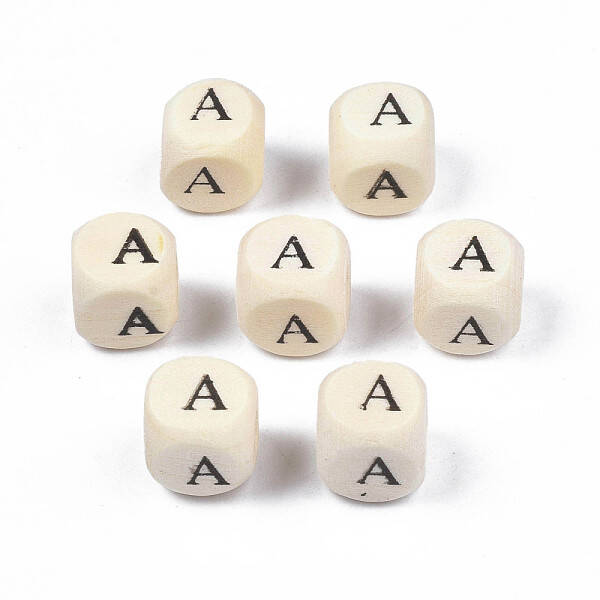 Printed Natural Wood Beads