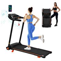 Folding Treadmill for Home, 2.5HP Quiet with 300LBS Weight Capacity, Heart Rate Sensor, 7.5MPH, Incline, USB Charge & Bluetoo...