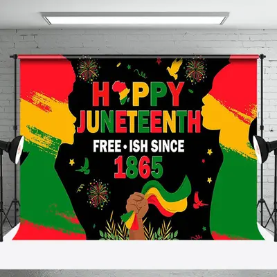 Freeish Since June 19th 1865 Juneteenth Backdrop - Aperturee