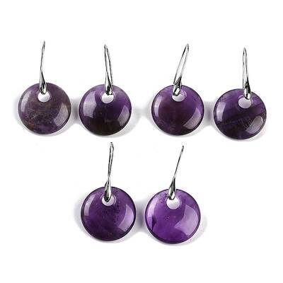 Natural Amethyst Dangle Earrings