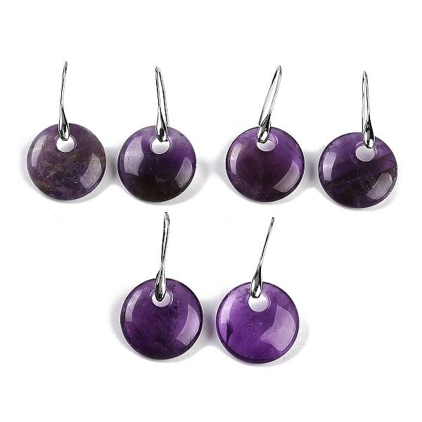Natural Amethyst Dangle Earrings