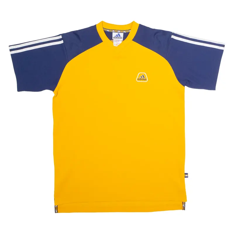 ADIDAS Boys Jersey Yellow V-Neck XL