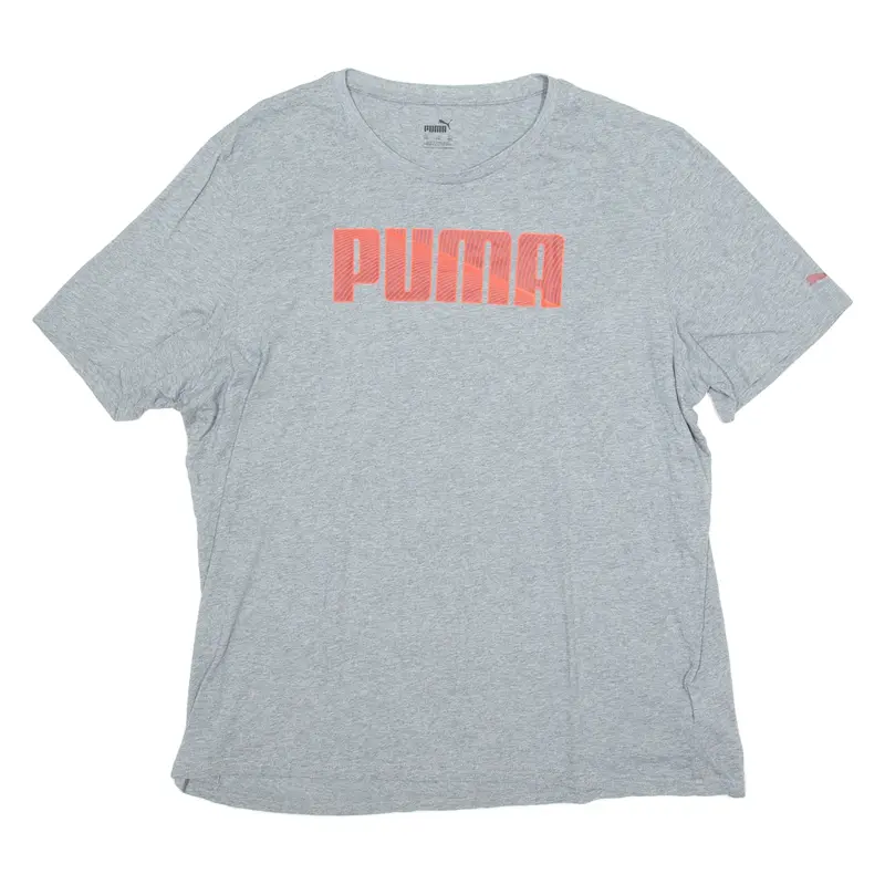 PUMA Mens T-Shirt Grey Crew Neck 2XL