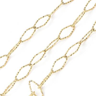 Ion Plating(IP) 304 Stainless Steel Textured Horse Eye Link Chains