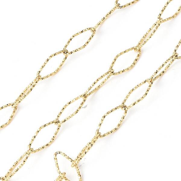 Ion Plating(IP) 304 Stainless Steel Textured Horse Eye Link Chains