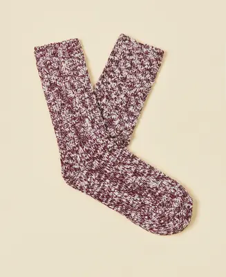 Women's Mélange Rugged Socks - Burgundy