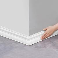 Floor Decorative Sticker, Self Adhesive Flexible Foam Molding Trim, 3D Sticky Decorative Wall Lines Wallpaper Border for Home...