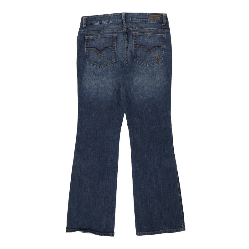 Harley Davidson Flared Jeans - 32W UK 10 Dark Wash Cotton
