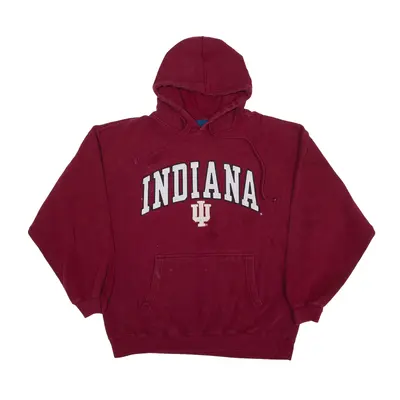OVB Indiana University USA Hoodie Maroon Pullover Mens L