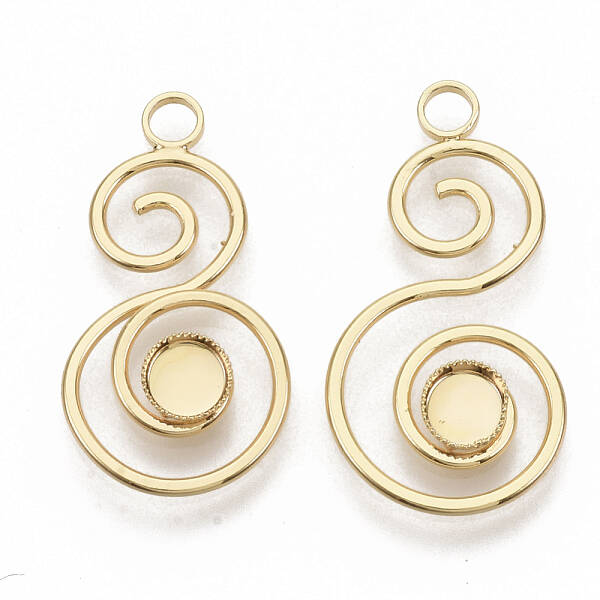 Brass Pendant Cabochons Settings
