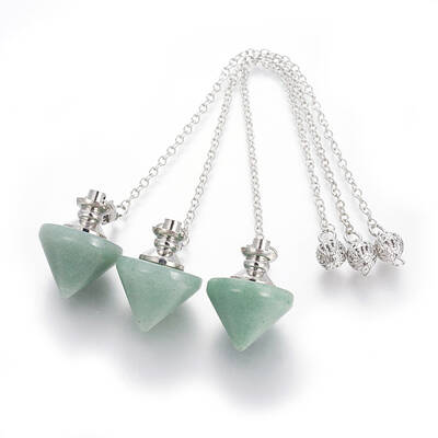 Natural Green Aventurine Cone Dowsing Pendulums