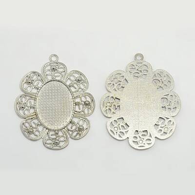 Alloy Pendant Cabochon Settings
