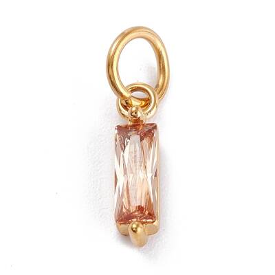 304 Stainless Steel Cubic Zirconia Pendants