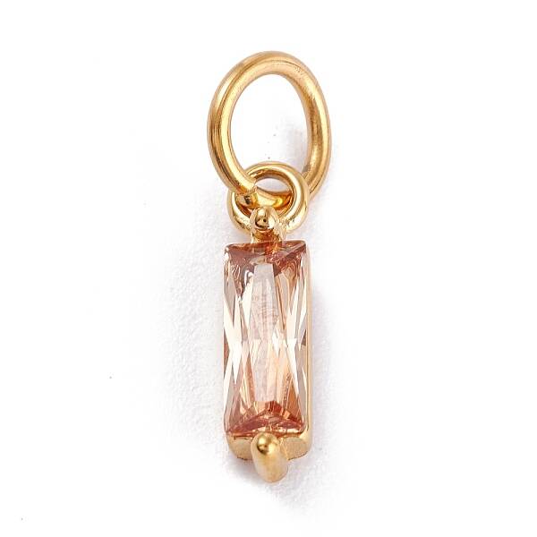 304 Stainless Steel Cubic Zirconia Pendants