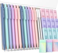 Four Candies Mechanical Pencil Set, with 0.5mm / 0.7mm /0.5 & 0.7mm Lead Refills (HB & 2B), Pastel Erasers & Eraser Refills, ...