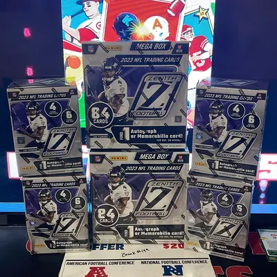 Break#209 Zenith Meagax2 Zenith Blastersx4 Football Cards