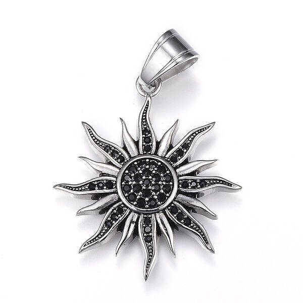316 Surgical Stainless Steel Rhinestone Pendants