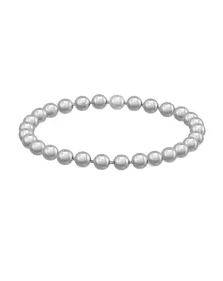 Beaded Soft Chain Ring | Metal Color: Silver | Size: 4