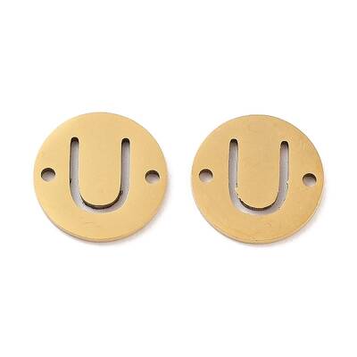 PVD Vacuum Plating 201 Stainless Steel Hollow Flat Round Links