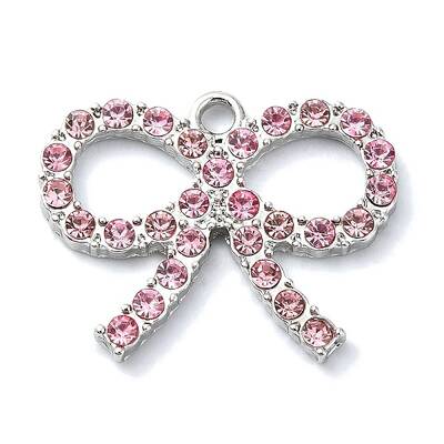 Rack Plating Alloy with Rhinestone Pendants