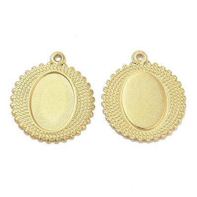 Ion Plating(IP) 304 Stainless Steel Pendant Cabochon Settings