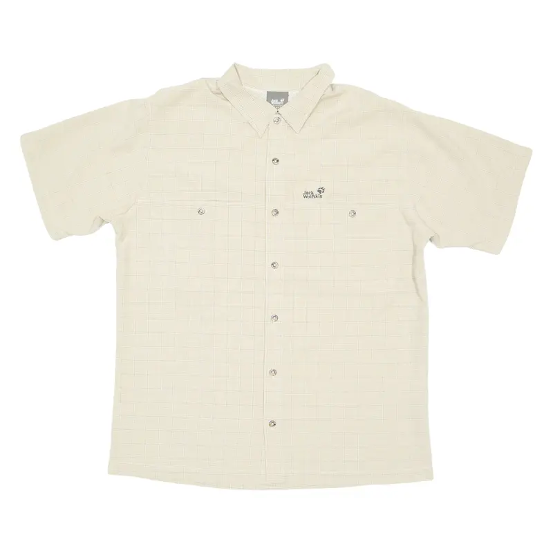 JACK WOLFSKIN Mens Shirt Beige Check L