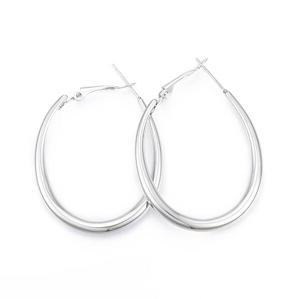 Tarnish Resistant 201 Stainless Steel Teardrop Hoop Earrings for Women
