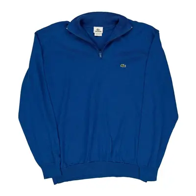 Lacoste 1/4 Zip - 2XL Blue Virgin Wool