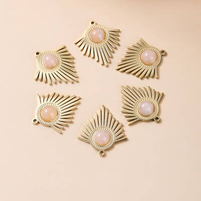 Bohemia Style Natural Rose Quartz Pendants