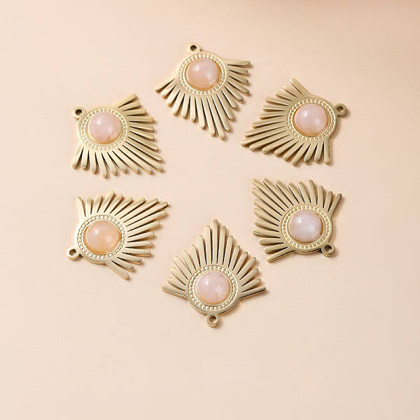 Bohemia Style Natural Rose Quartz Pendants