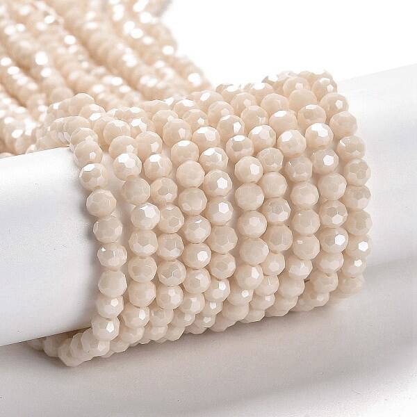 Electroplate Opaque Glass Beads Strands