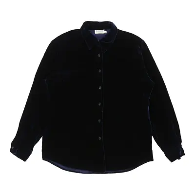 Marella Cord Shirt - Small Navy Viscose Blend | Size: small