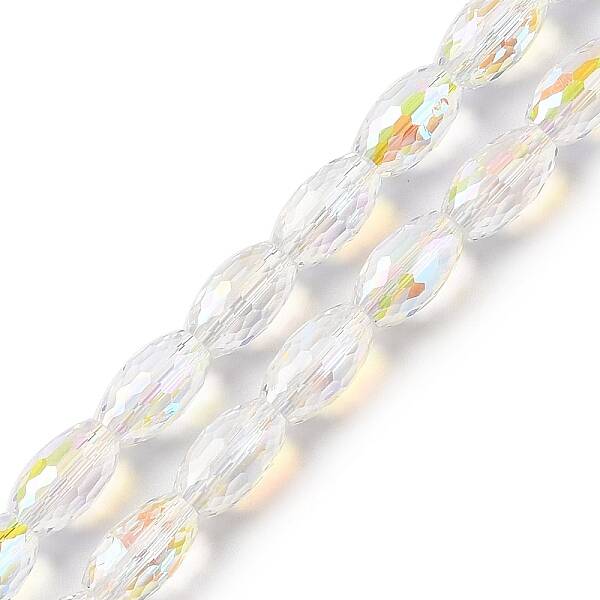 AB Color Plated Transparent Electroplate Beads Strands